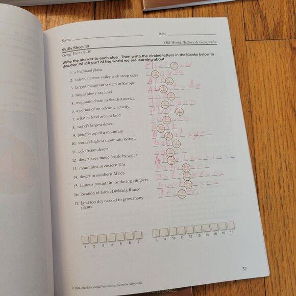 Abeka Old World History Geography Maps Activities Textbook 6 Book Lot Homeschool - Picture 3 of 6